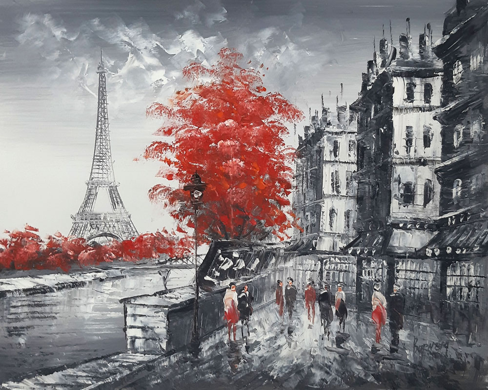 Peinture de Paris/40cm x 50cm /PA0109-40-50