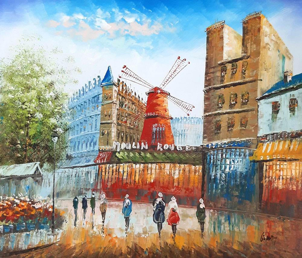 Peinture de Paris/50cm x 60cm /PA0110-50-60