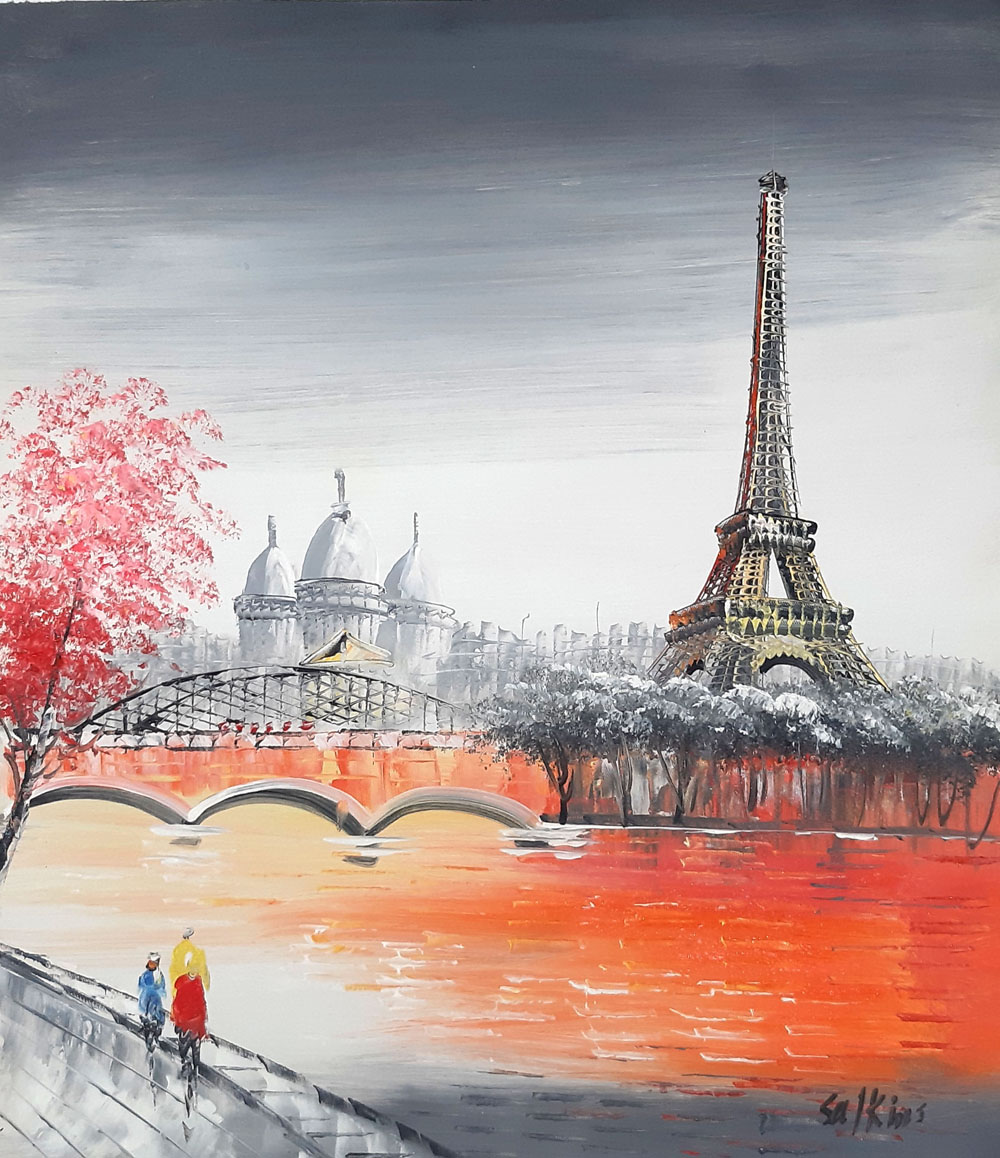 Peinture de Paris/50cm x 60cm /PA0112-50-60