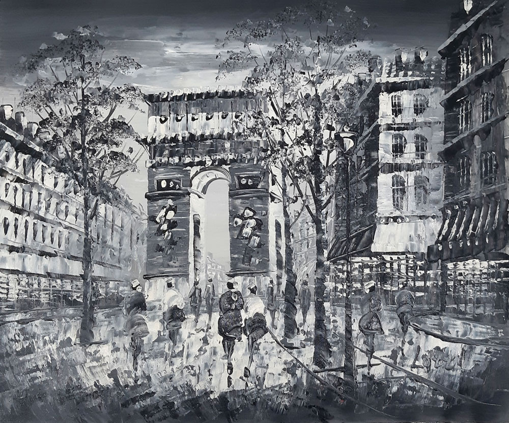 Peinture de Paris/50cm x 60cm /PA0113-50-60