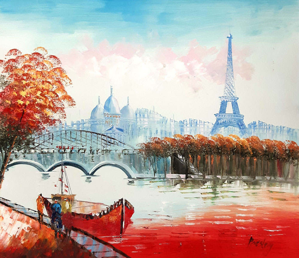 Peinture de Paris/50cm x 60cm /PA0114-50-60