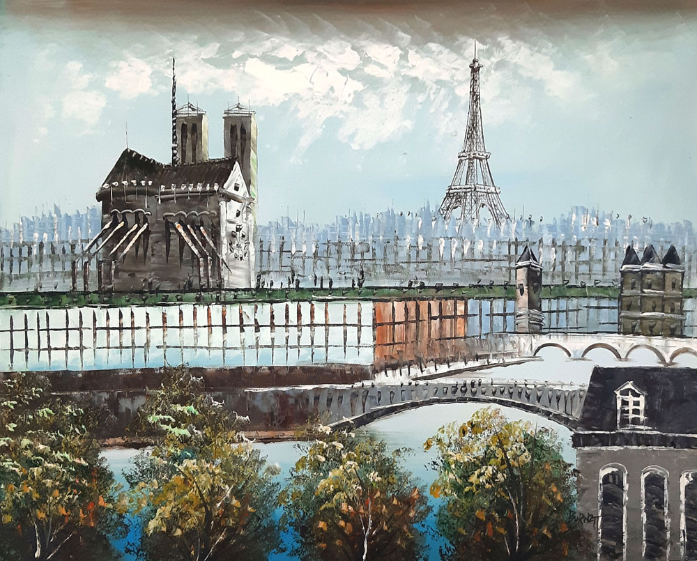 Peinture de Paris/50cm x 60cm /PA0115-50-60