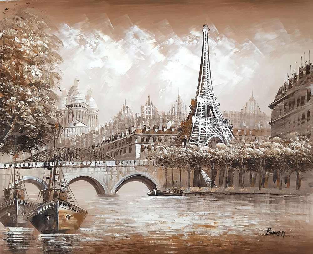 Peinture de Paris/50cm x 60cm /PA0116-50-60