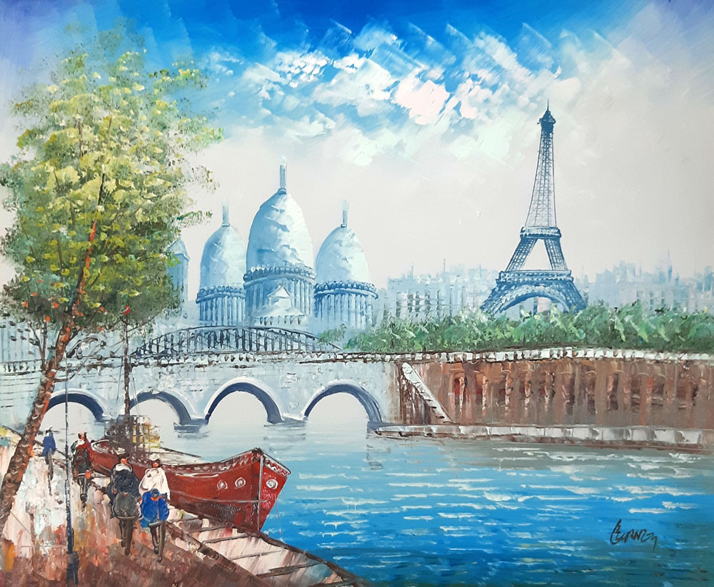 Peinture de Paris/50cm x 60cm /PA0118-50-60