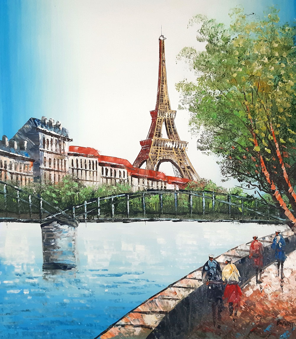 Peinture de Paris/50cm x 60cm /PA0119-50-60