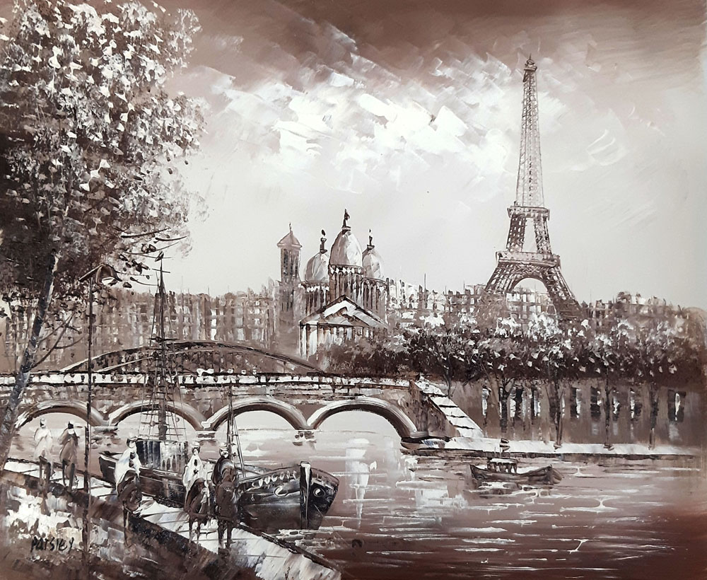 Peinture de Paris/50cm x 60cm /PA0121-50-60