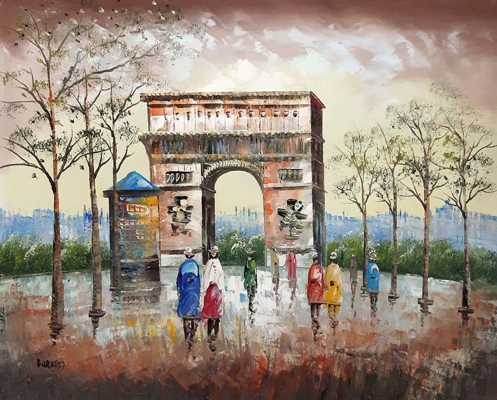 Peinture de Paris/50cm x 60cm /PA0122-50-60