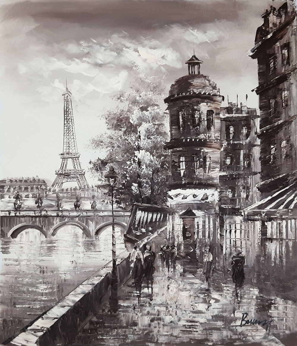 Peinture de Paris/50cm x 60cm /PA0123-50-60