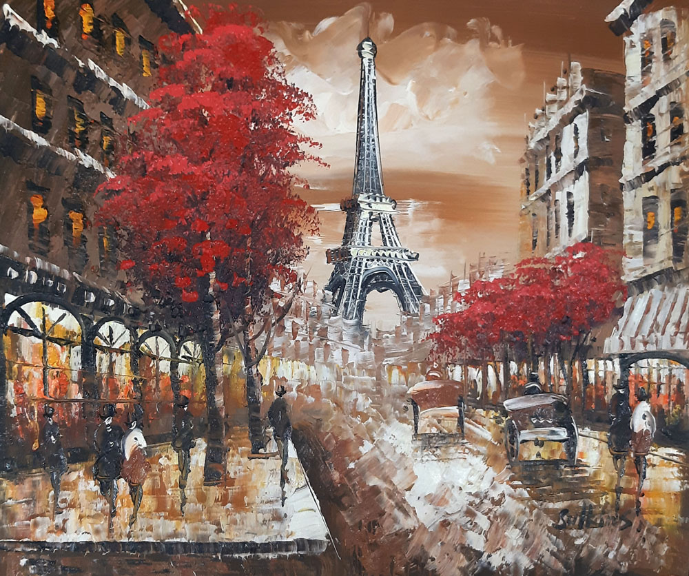 Peinture de Paris/50cm x 60cm /PA0124-50-60