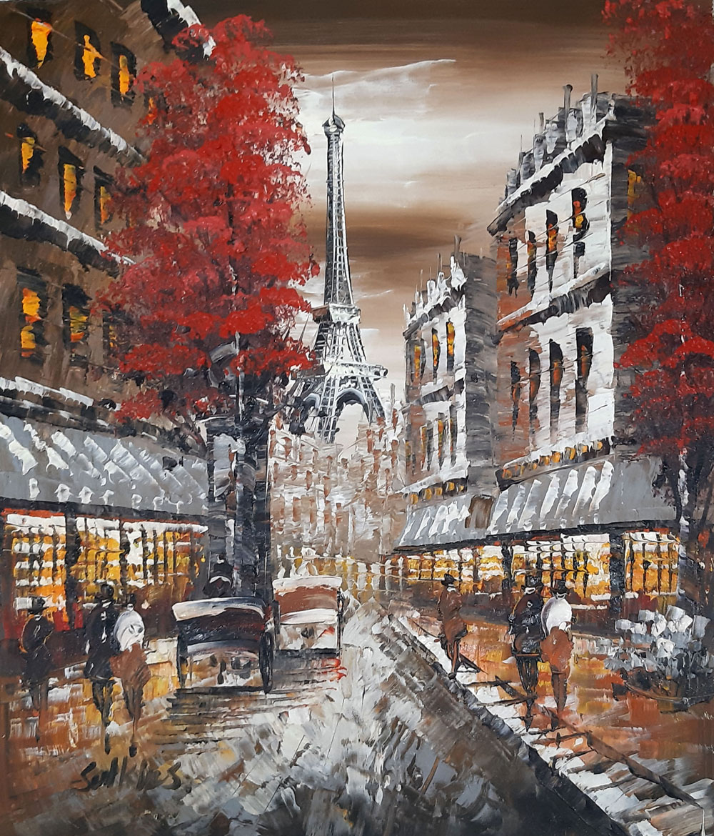 Peinture de Paris/50cm x 60cm /PA0125-50-60