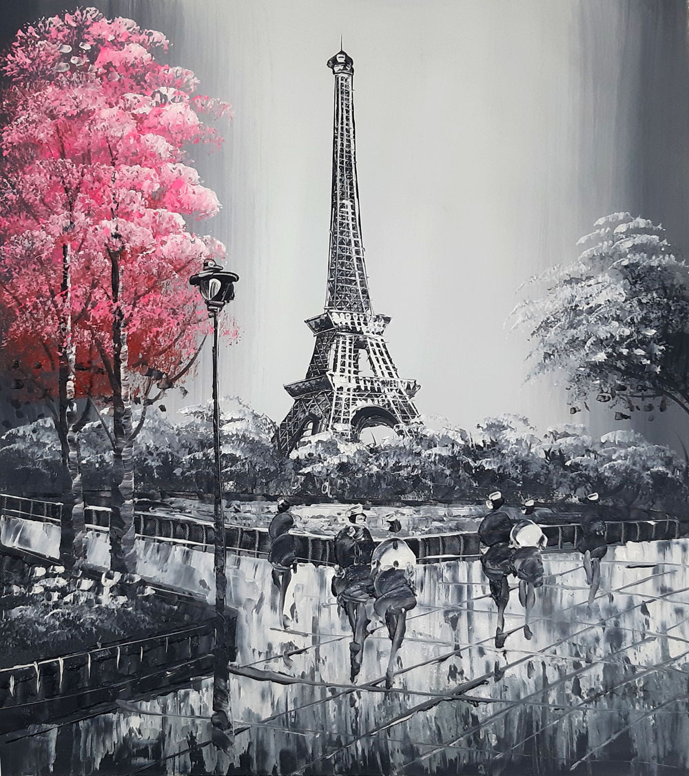 Peinture de Paris/50cm x 60cm /PA0126-50-60