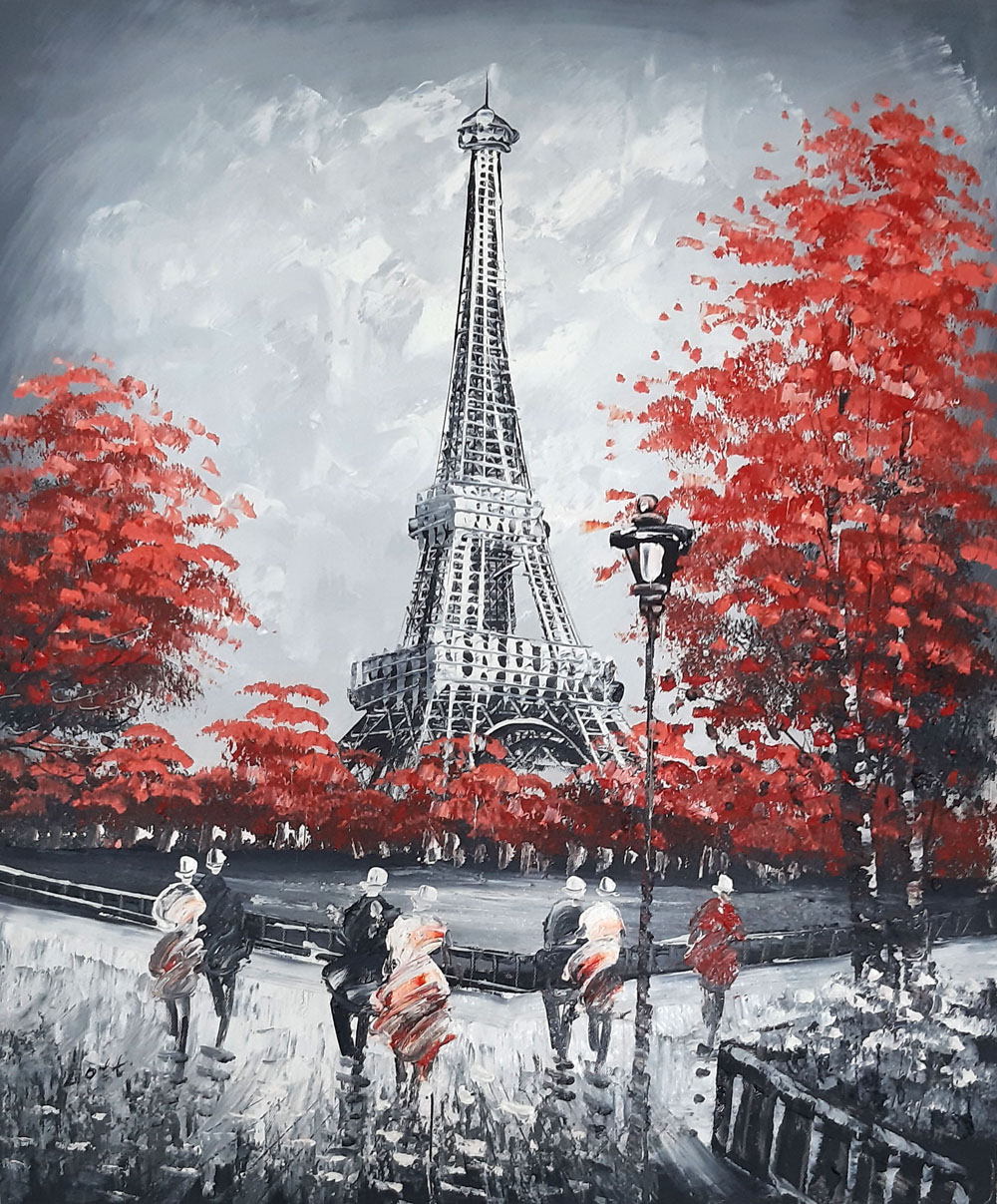 Peinture de Paris/50cm x 60cm /PA0127-50-60