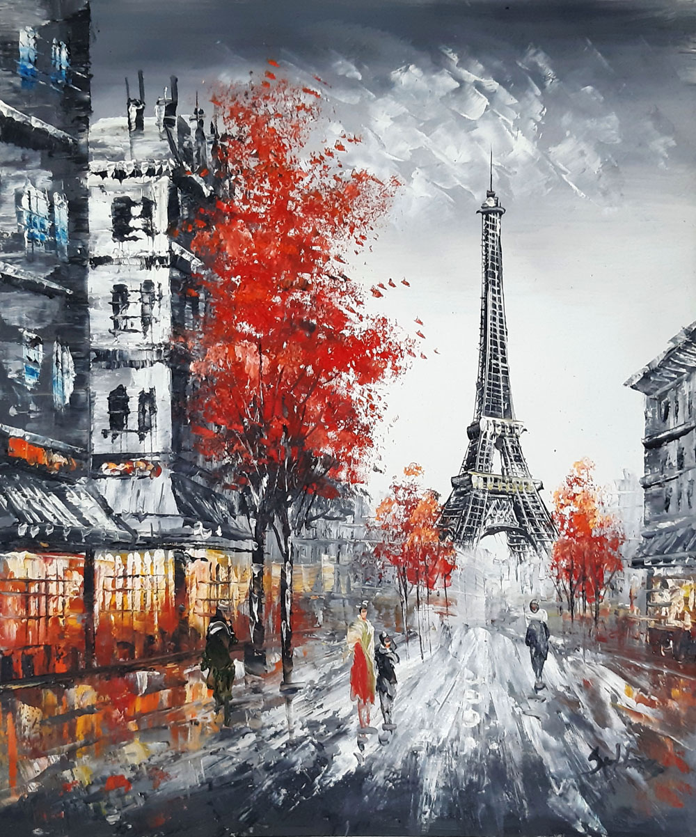 Peinture de Paris/50cm x 60cm /PA0128-50-60