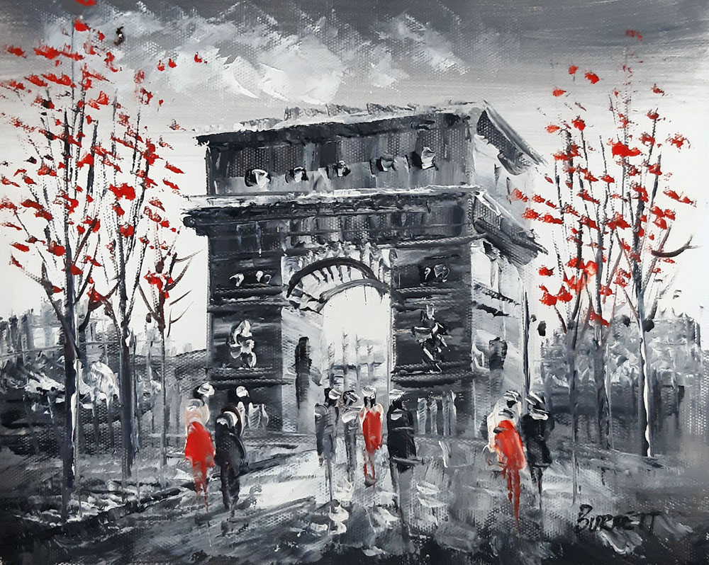 Peinture de Paris/13cm x 18cm /PA0030-13-18