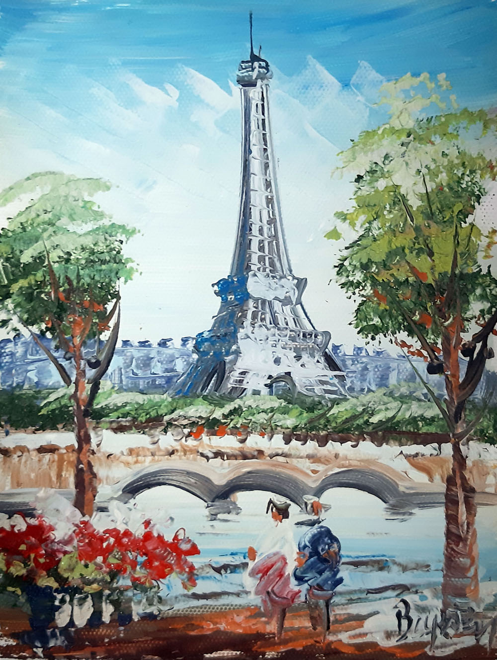 Peinture de Paris/20cm x 25cm /PA0079-20-25